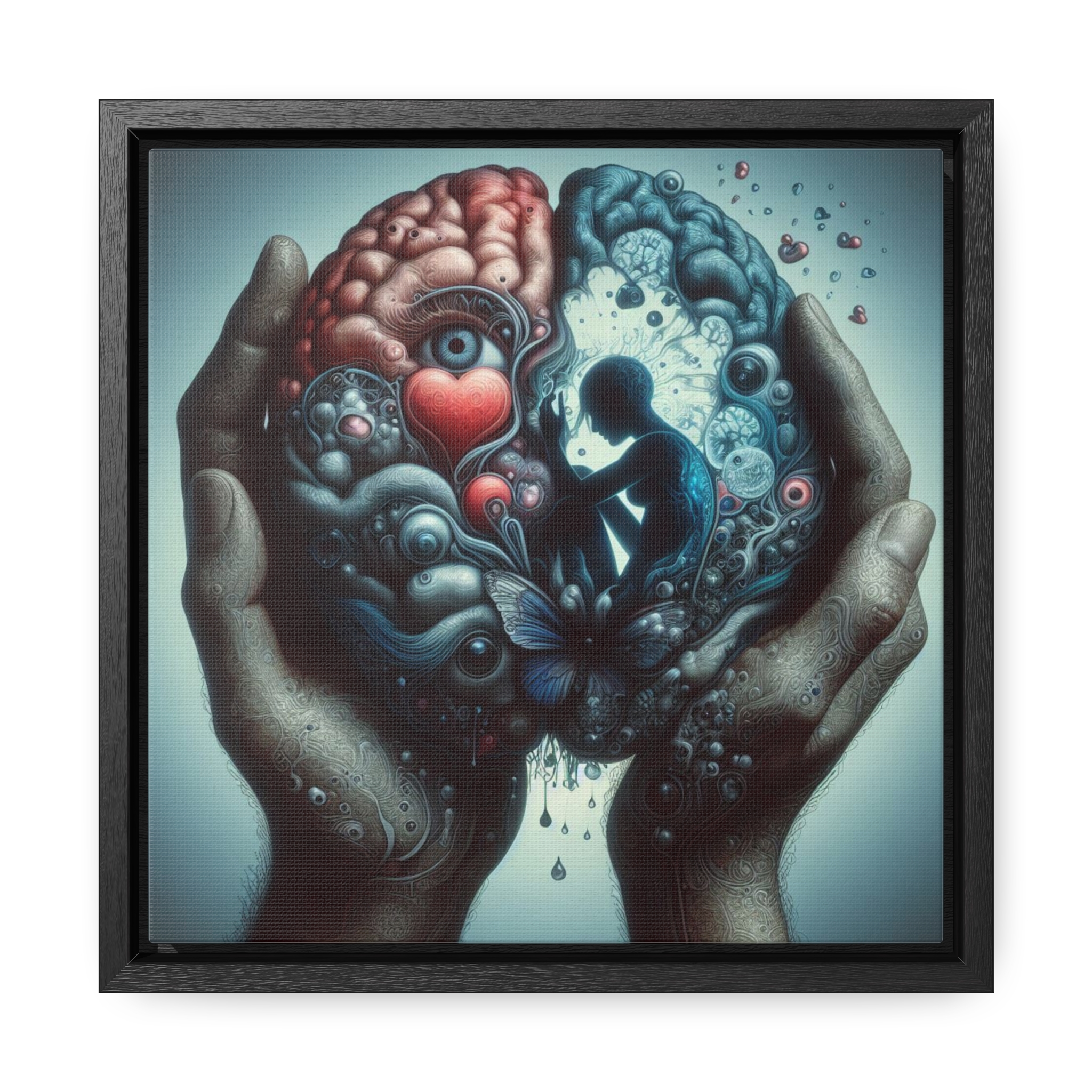 "Duality of Mind and Heart" Gallery Canvas Wraps, Square Frame