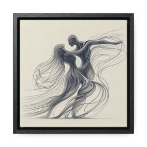 "Fluid Embrace" Gallery Canvas Wraps, Square Frame
