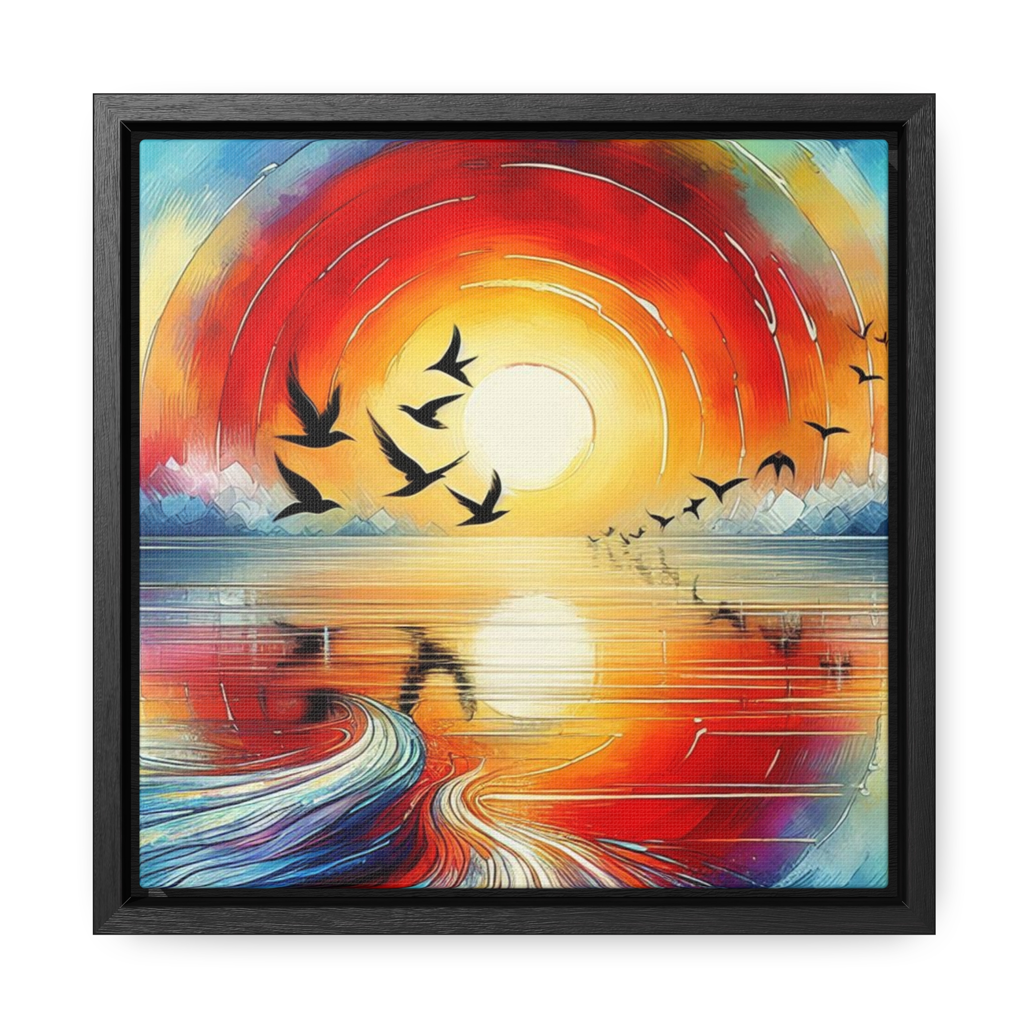 "Echoes of the Infinite" Gallery Canvas Wraps, Square Frame