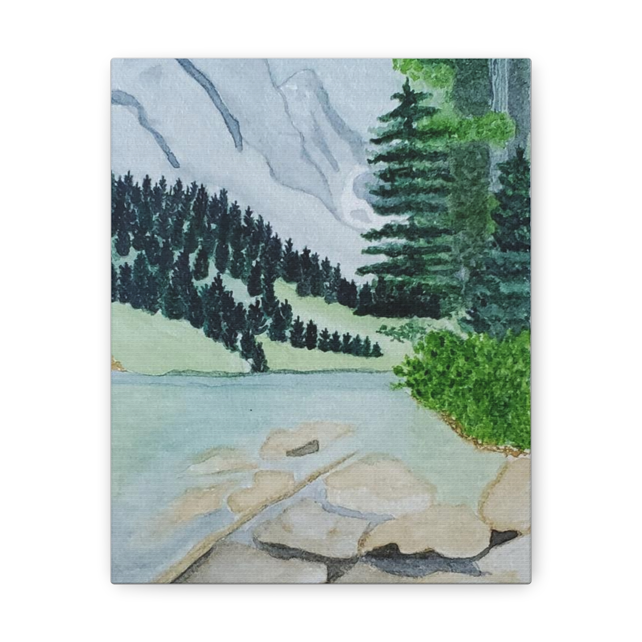 Mountain Creek Landscape Painting, Canvas Print 5x7 or 8x10 or 12x16