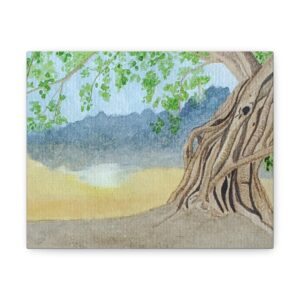 Tree Painting, Canvas Print 5x7 or 8x10 or 12x16