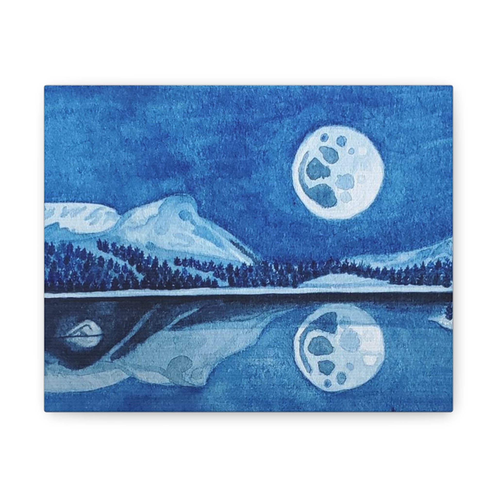 Moonlight Painting, Canvas Print 5x7 or 8x10 or 12x16